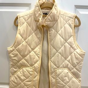Medium J Crew Vest - off white - never worn